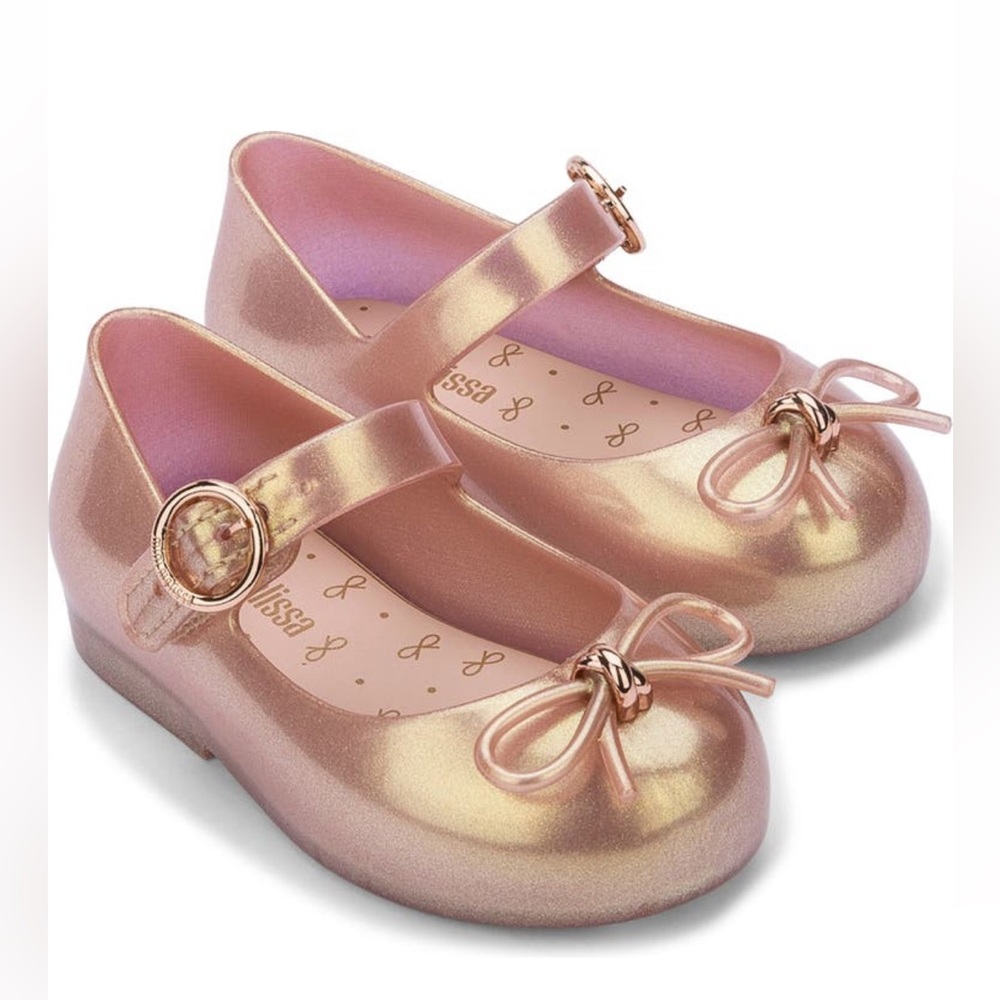 Mini Melissa Mary Jane Shoes in Rose Gold 🎀